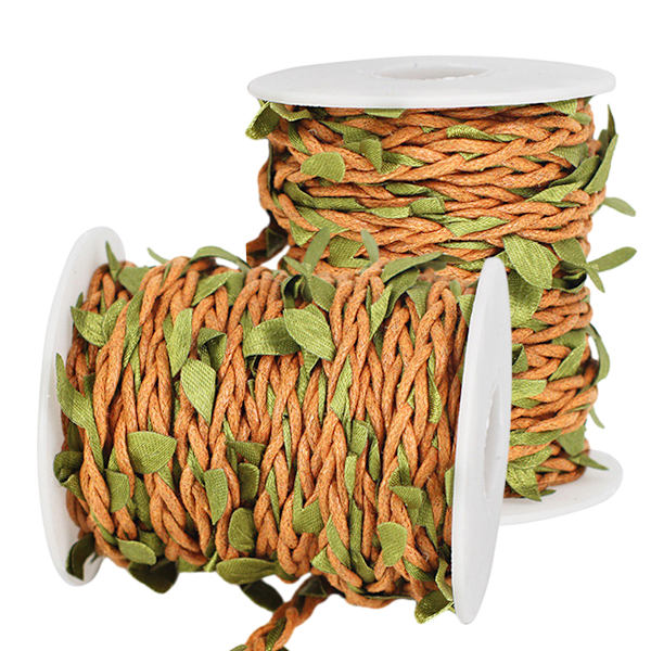 2 Rullar Snöre Grönt Blad Jute 5MM Rep Hampa Jutesnöre Band