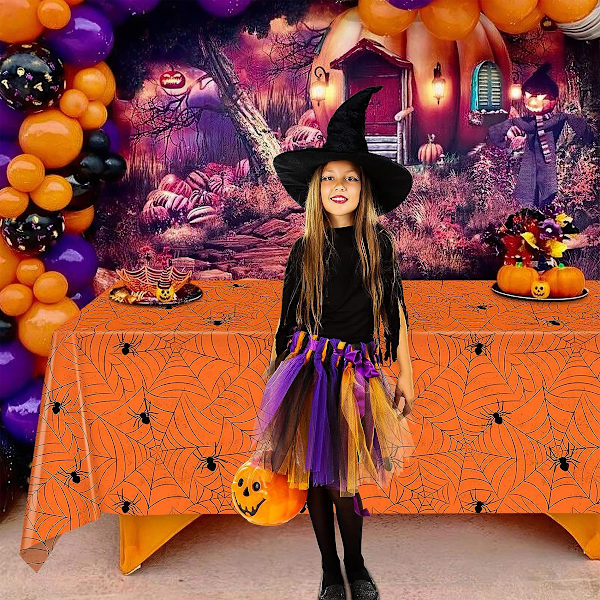 Halloween Bordduk Edderkoppnett Borddekke Halloween