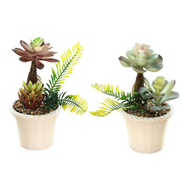 2 st konstgjorda suckulenter kombination bonsai kreativ mode