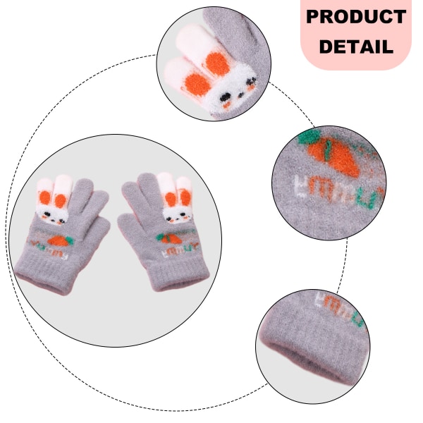 Barnehansker Fullfingerhansker Strikket varme hansker Vinter