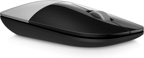 Silvergrå, trådlös mus (1200 dpi, blå LED-teknik, USB p