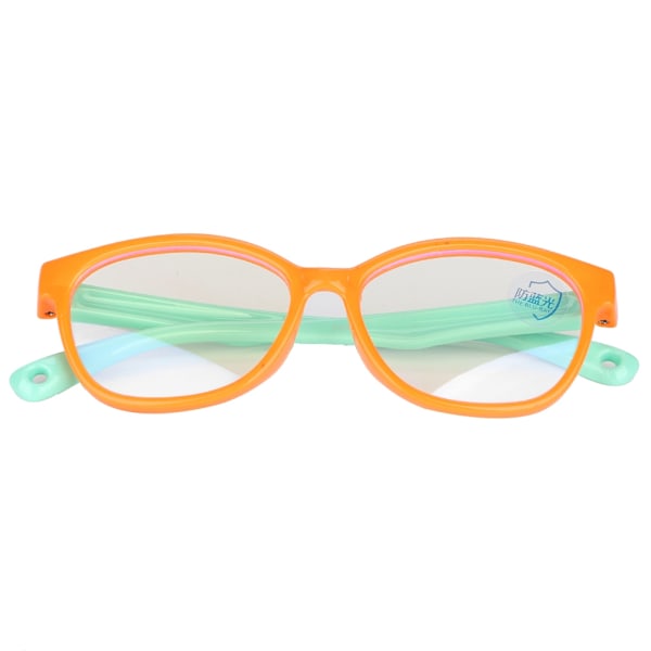 Fashion Barn Glasögon för Barn med Mjuk och Bekväm Anti-Blått Ljus Silikonram (Orange)