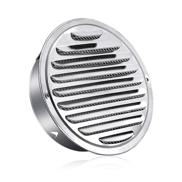 Nem vedligeholdelse af skabe, ventilationsriste i rustfrit stål med rundt ventilationsdæksel og design med net