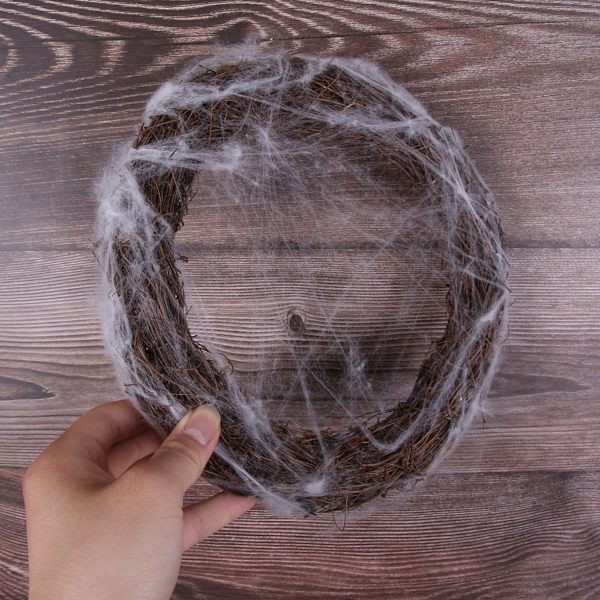 Halloween Spindelsilke Girlang Trä Hängande Hänge Veranda