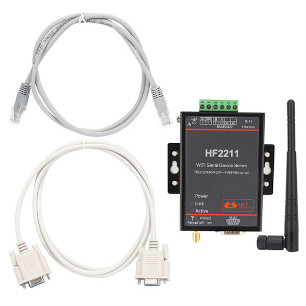 HF2211 Sarja-palvelin RS232/485/422 WiFi- ja Ethernet-verkkoon DTU-verkkoliikenne 5-36VDC