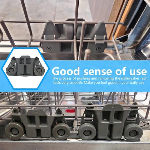 Ersättningshjul för diskmaskinens underkorg, 4-pack, kompatibla med KitchenAid, Kenmore, Whirlpool