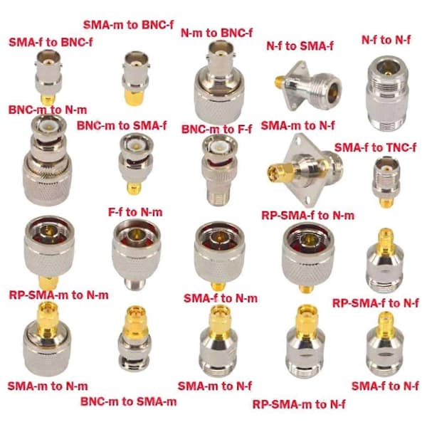 20 st N-typ BNC TNC SMA RF-kontaktadapterkit testomvandlare
