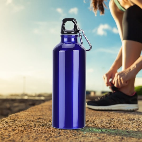 Stor sportvattenflaska för gym, fitness, cykling, vandring, klättring, resor, blå, 750 ml