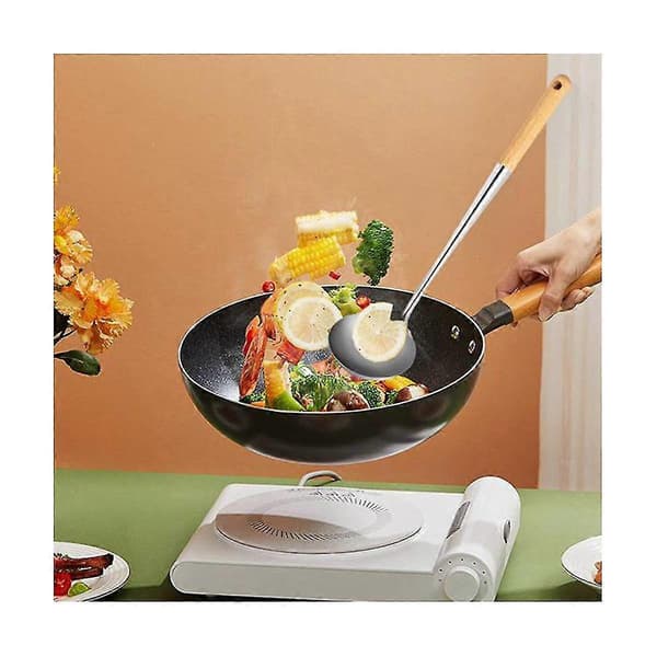 Suppeøse, 43 cm Spatel For Wok, Mindre Stålskjeer Ing Med -ant Han