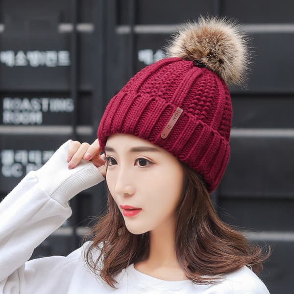 Hue beanie snowski vinter strikket uld skull hat