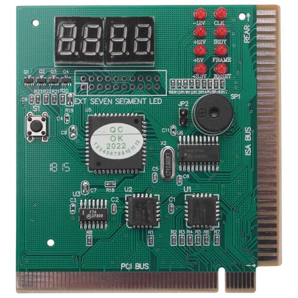 Pc Motherboard Diagnostisk Kort 4-cifret Pci/isa Post Code Analysator