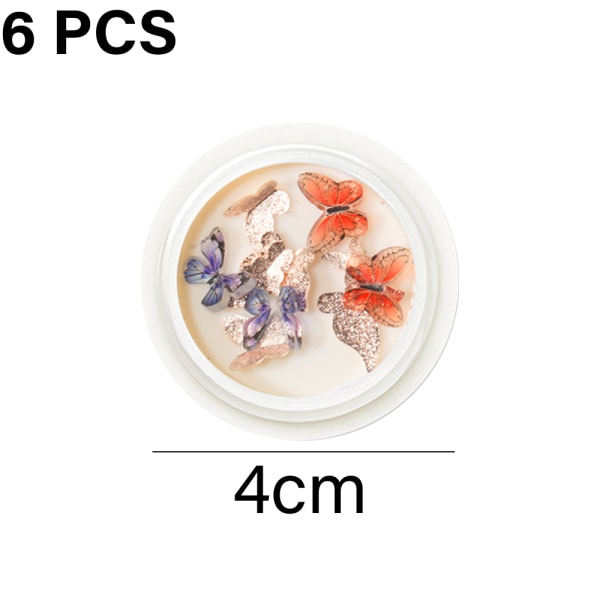 3D Fjärilsnagel Charm 3D Harts Butterfly Blandad Form Nagelkonst Dekoration med AB Nagelkonst Strass för DIY Nagelkonst Design