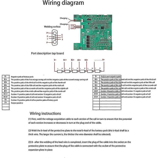 BMS for Mini Pro Balanserende Scooter Kjøretøytilbehør 54V Litiumbatteri PCB Beskyttelseskort