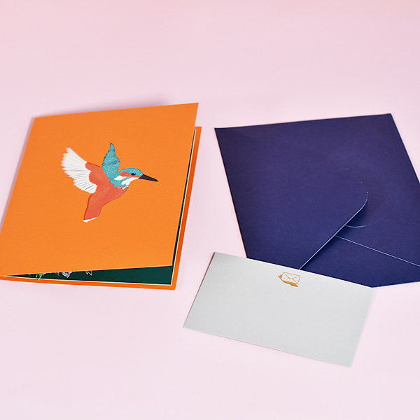 Nydelig håndlaget papir-utskjæring Kolibri Pop Up Kort, 5x7-3D