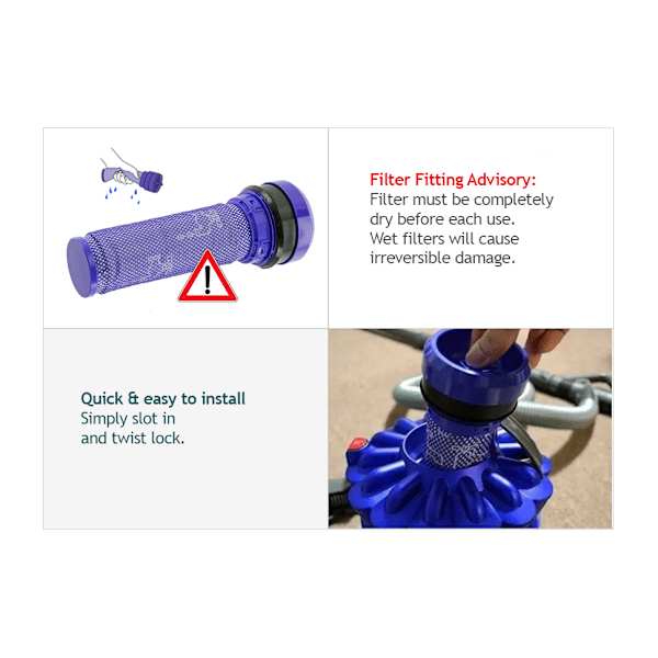 Filter till Dyson DC28 DC28 C DC37 DC39 DC39I DC53 dammsugare
