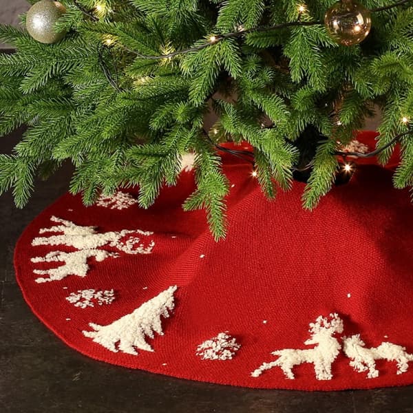 Julgransmatta Julgransfilt rund julgransfot