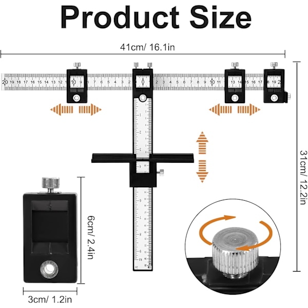 Hardware Jig Justerbar Punch Locator Skab Jig til montering