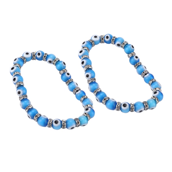 2 st Evil Eye Armband Lycklig Elegant Stil DIY Tillverkning Attraktiva Dekorativa Tillbehör för Kvinnor Flicka