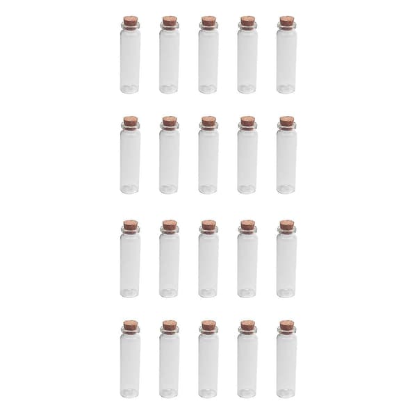 20 kpl 20 ml Mini Kirkas Toivepullo Viesti Lasipullo Korkilla Koti Sisustus