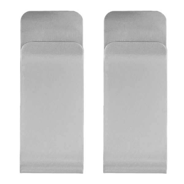 2 st metallpengaclips i rostfritt stål, specialformade miniplånböcker, kreditkortshållare för män (silver)