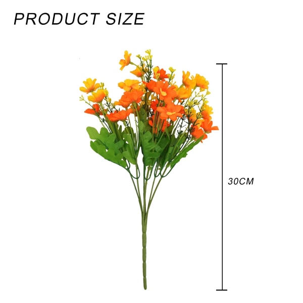 6 Buketter Konstgjorda Blommor Utomhus UV-Resistenta Falska Blommor