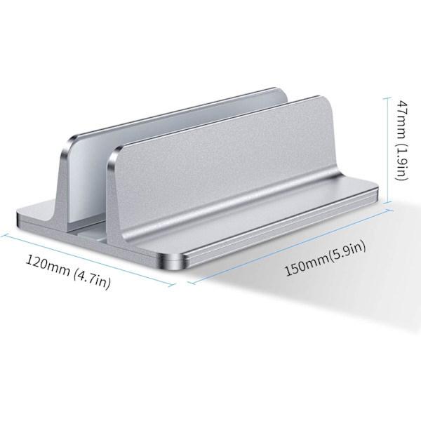 Silver - Laptopställ, justerbart aluminiumställ för MacBook Pro