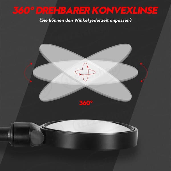 2-pack cykelbackspeglar för styre 22-32 mm - 3D säkerhetsspeglar, 3