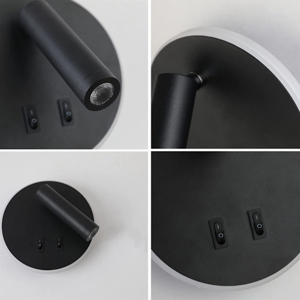 Justerbar Spotlight, Ögonskyddande och Energibesparande för Mångsidig Användning (Svart, 150mm X 8mm X 150mm)