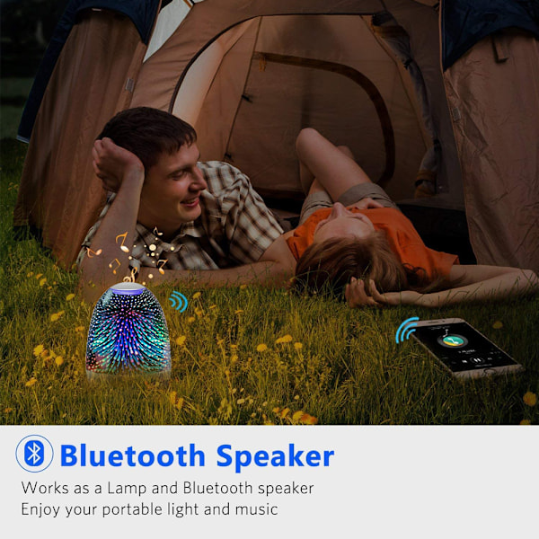 Nattljus Bluetooth-högtalare, LED-lampor blinkande bärbar