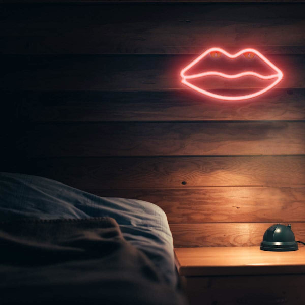 Neonskylt Neonskylt Väggdekor Neonlampor för Sovrum Batt