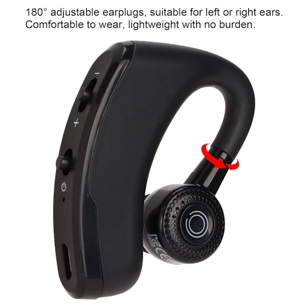 V9 Yksikorvainen Bluetooth-kuuloke Langaton Korvakoukku Kuuloke Urheilu Ajaminen Liikekuuloke