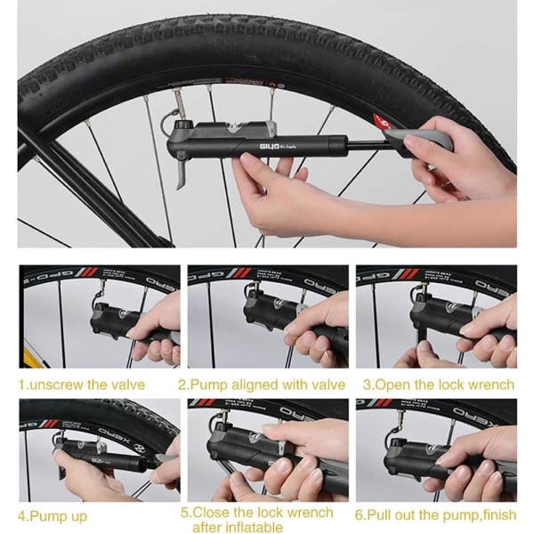 LangTek Mini Pyöräpumppu, Pyörän Ilmapumppu 100PSI Kannettava Pyörä