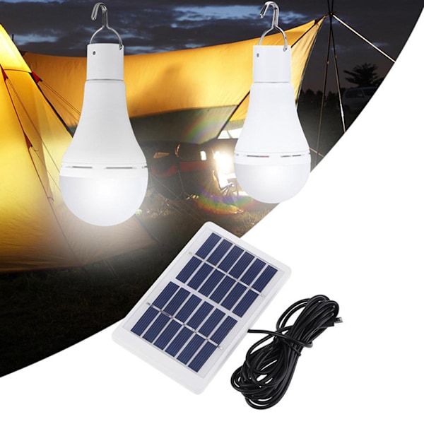 Camping Companion, Uppladdningsbar Lampa med Fjärrkontroll, Mini USB-Port för Strömavbrott (2-pack)
