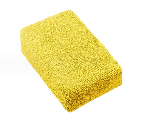 Skumsvamp mikrofiber, voksapplikasjon 4 stk, gul 12 * 8 *