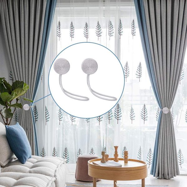 2 kpl Magneettiset Verhotarrat, Iskunvapaat Koristeelliset Verhotarrat