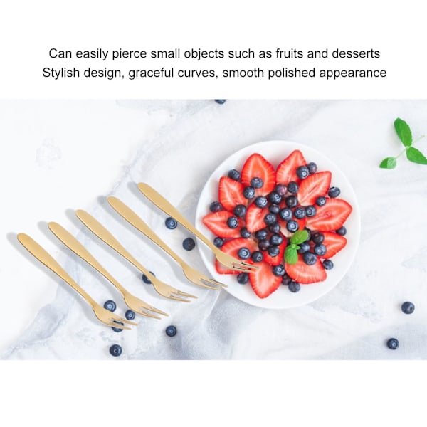 Förrätts- och dessertgafflar för elegant middag, rostfritt stål med spegelpolerad finish, färgbalanserade och lämpliga för barnvänliga tillfällen,