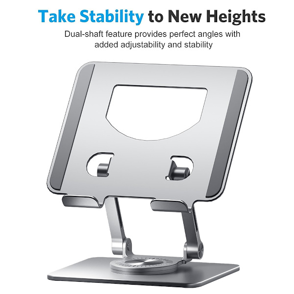 Laptop-stander, justerbar computerstander, 360 graders roterende base