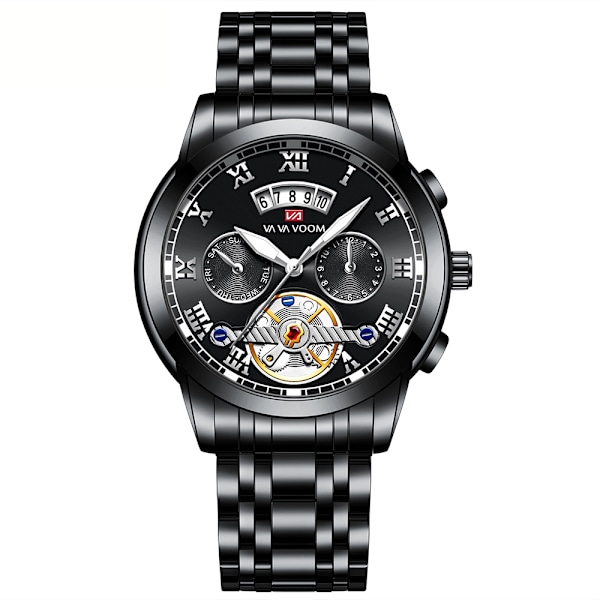 Herre Chronograph Klocka Vattentät Analog Armbandsur Stor Urtavla Ljus Datum Klockor för Män Klassisk Elegant Present