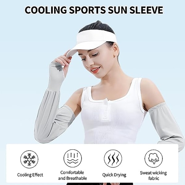 2 par UV-solskyddande armskydd för män och kvinnor, UPF 50