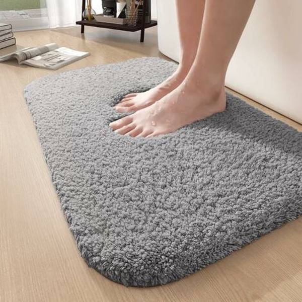 Antislip bademåtte, bademåtte, maskinvaskbar gulvmåtte med blød mikrofiber
