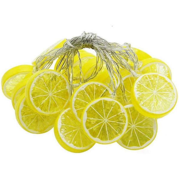 Frukt Citron Skiva Ljusslingor LED Blinkande Slinga Batteri Powe