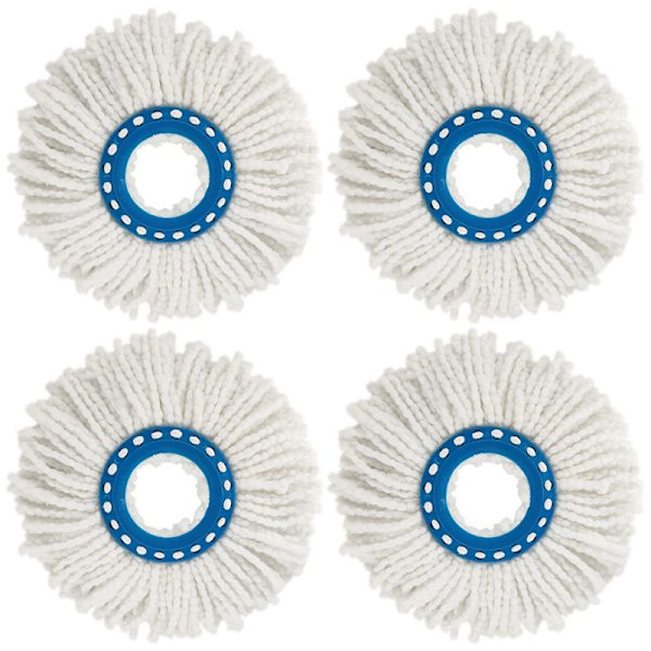 Hvide Clean Twist Disc Moppe Udskiftningshoveder, Ideel til Fliser og