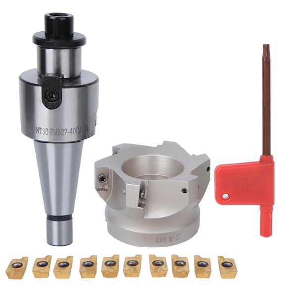 NT30 FMB27 Kollettchuckholder BAP400R-80-27-6 Fløytes Freser APMT1604 Innsatser (Plaquettes de fraisage 10PCS)