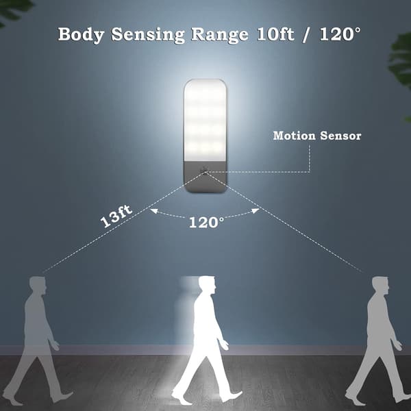 Nattlys med bevegelsessensor, USB oppladbart LED-nattlys