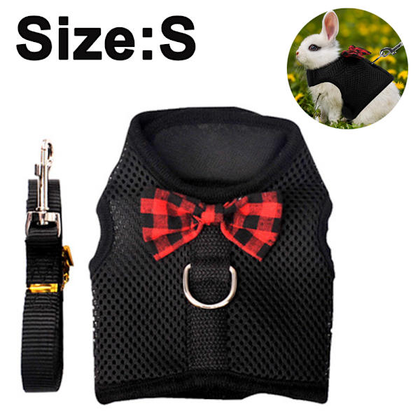 Guinea Pig Sele och Koppel Mjuk Mesh Liten Husdjur Sele med