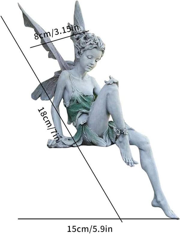 Hagestatue, dekorasjonsstatuett, fe-statue, fehage St