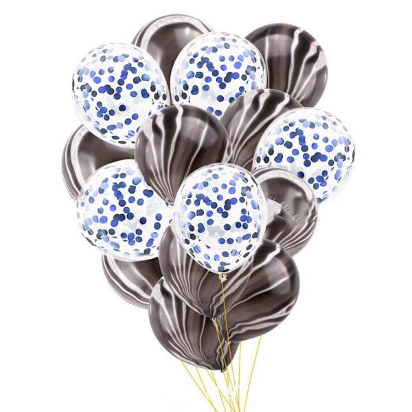 Fästballonger 15-pack, Konfettiballonger, 12-tums ballonger Dekorationer Set