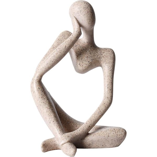 Håndlaget Abstrakt Skulptur Statue Håndlaget - Tenkende Mann -