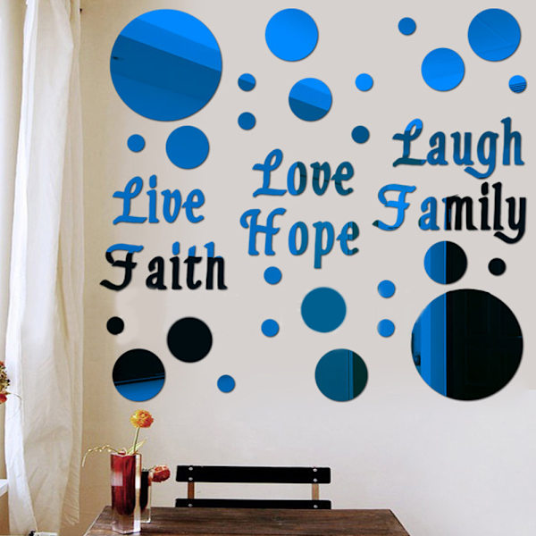 Solid Circle Kærlighed Liv Latter Vægsticker