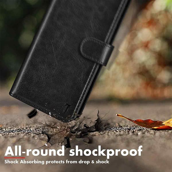 OnePlus Nord N10 5G - Crazy Horse Wallet Case - Vælg farve! Sort